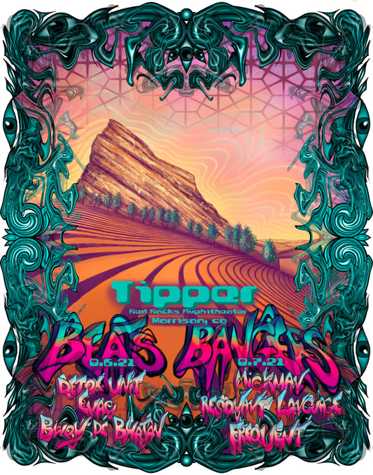 Tipper Red Rocks Poster 2021